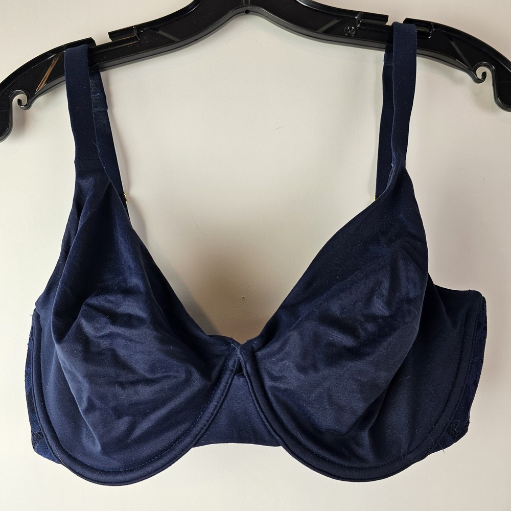 Soma Bra Embraceable Perfect Coverage Size 34DDD Solid Navy‎ Blue Underwire